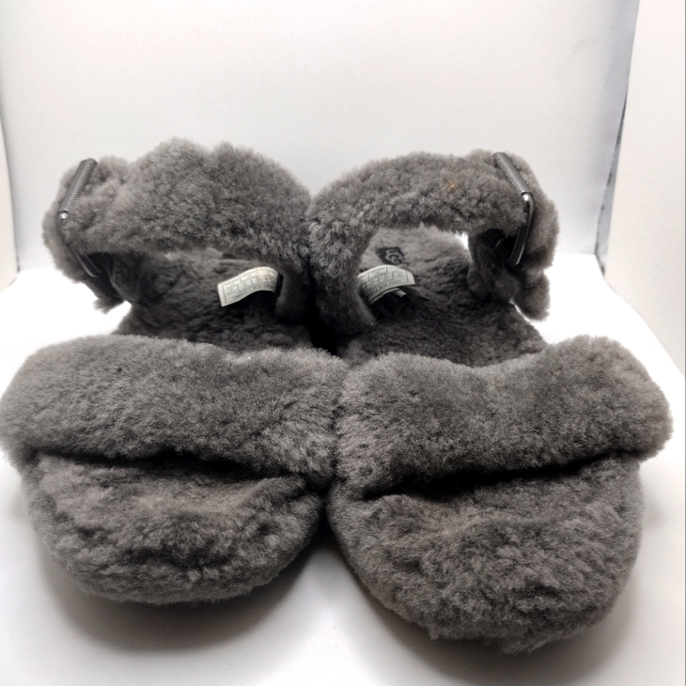 Gray Ugg Fuzz Yeah Slides - image 1